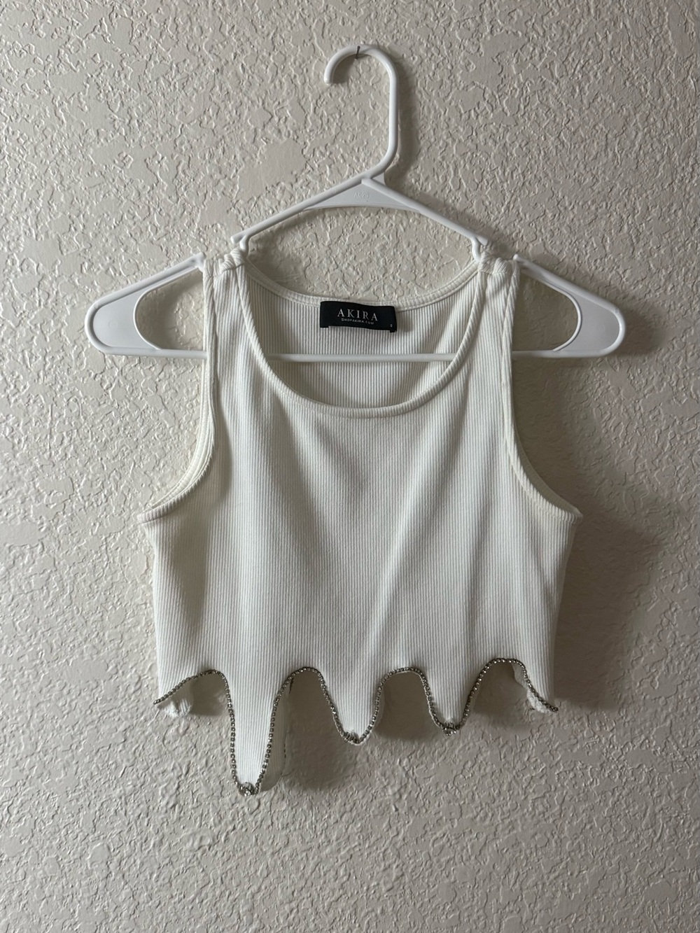 AKIRA ICY RHINESTONE TRIM TANK